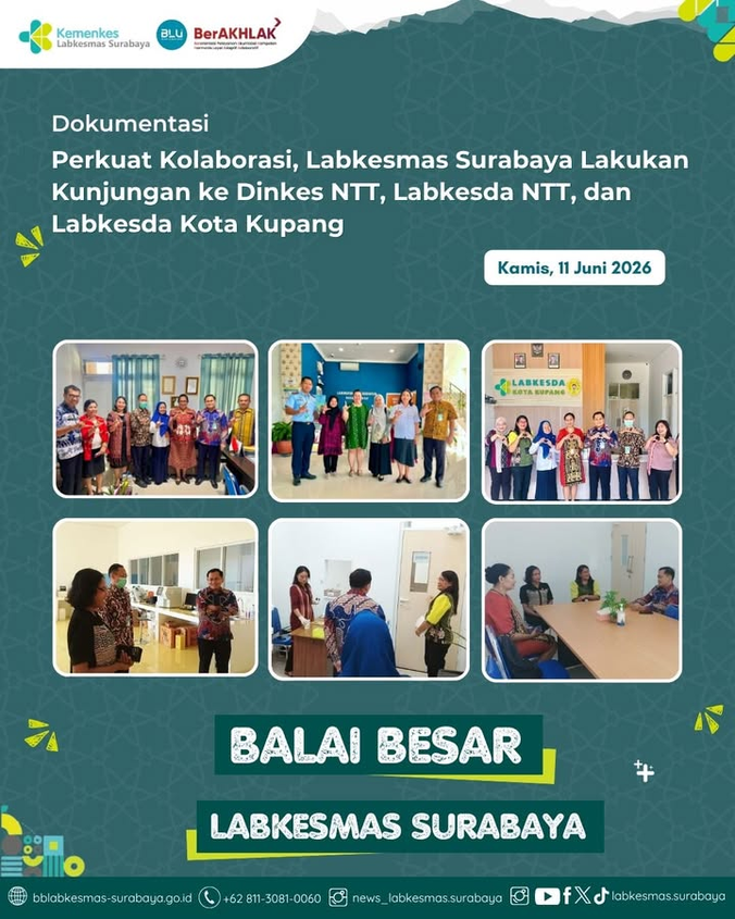 Perkuat Kolaborasi, Labkesmas Surabaya Lakukan Kunjungan ke Dinkes NTT, Labkesda NTT, dan Labkesda Kota Kupang